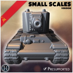 KV-2 M1939 (small scales version) - 3D STL File | Hartolia Miniatures