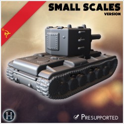 KV-2 M1939 (small scales version) - 3D STL File | Hartolia Miniatures