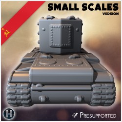 KV-2 M1939 (small scales version) - 3D STL File | Hartolia Miniatures