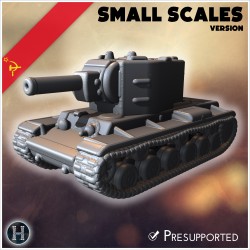 KV-2 M1940 (small scales version) - 3D STL File | Hartolia Miniatures