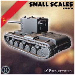 KV-2 (ZiS-6) (version pour petites... - STL 3D | Hartolia Miniatures