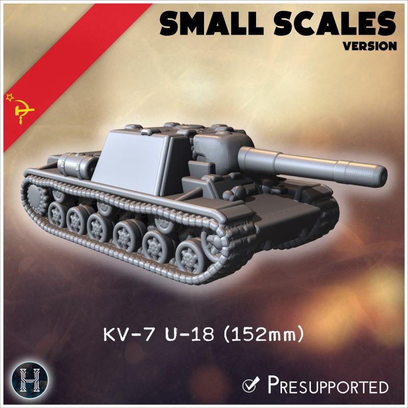 KV-7 U-18 (152mm) (version pour... - STL 3D | Hartolia Miniatures