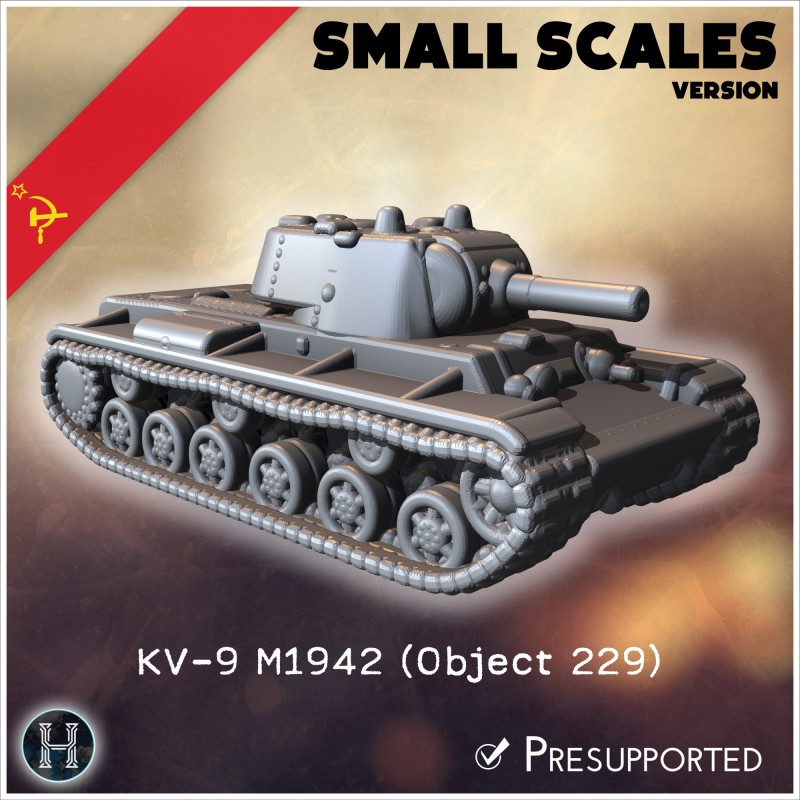 KV-9 M1942 (Object 229) (version... - STL 3D | Hartolia Miniatures