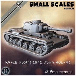KV-IB 755(r) 1942 7.5cm Kwk 40L-43... - 3D STL | Hartolia Miniatures