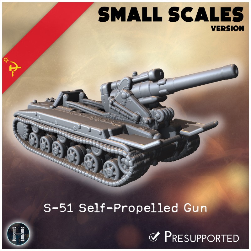 Canon automoteur S-51 (version pour... - STL 3D | Hartolia Miniatures