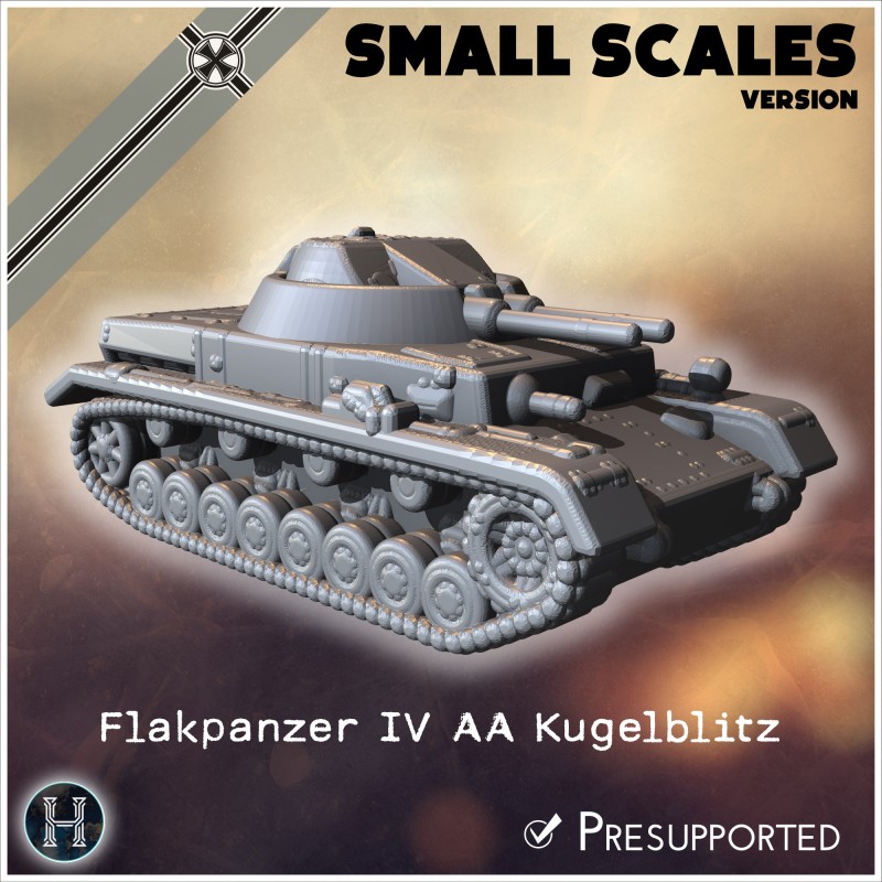 Flakpanzer IV AA Kugelblitz (small... - 3D STL | Hartolia Miniatures
