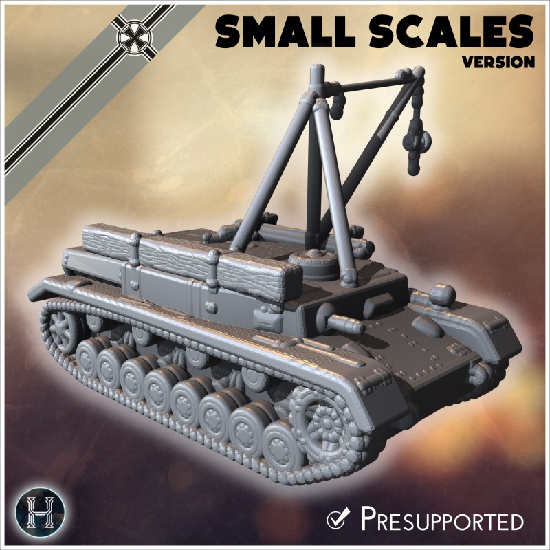 Bergepanzer IV (small scales version) - 3D STL | Hartolia Miniatures