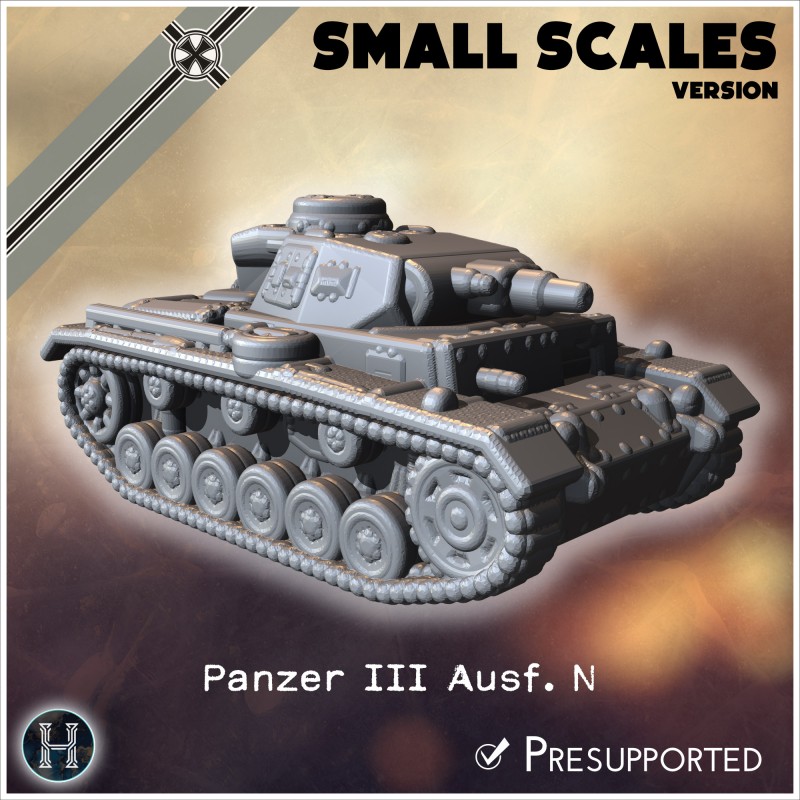 Panzer III Ausf. N (version pour... - STL 3D | Hartolia Miniatures