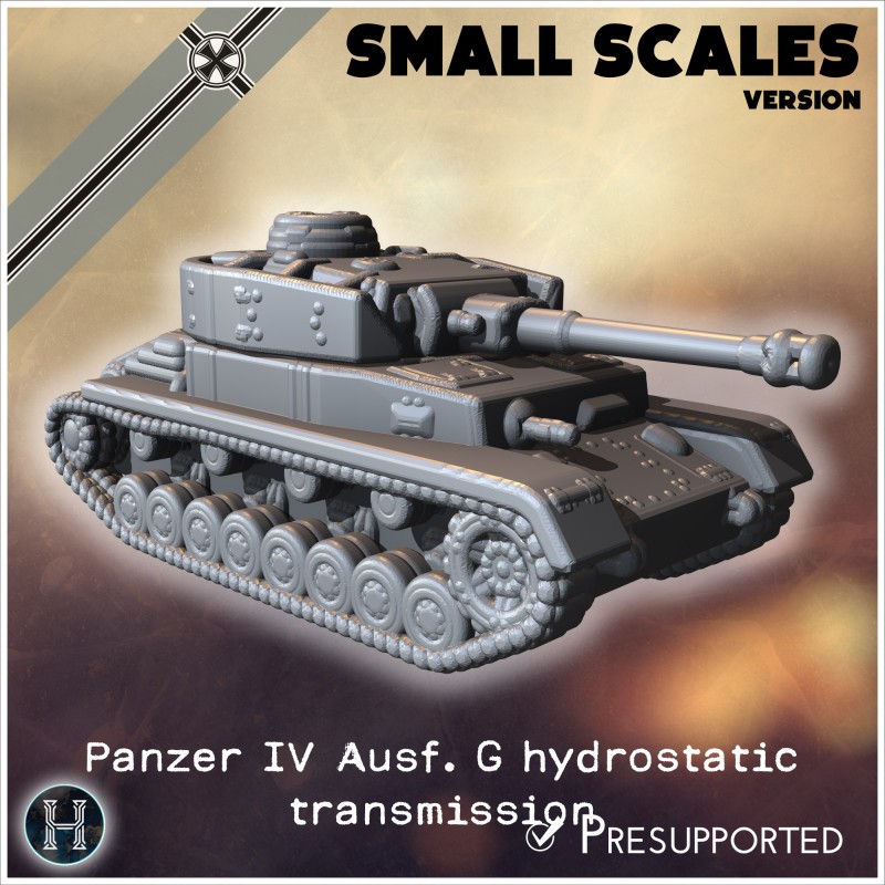 Panzer IV Ausf. G à transmission... - STL 3D | Hartolia Miniatures