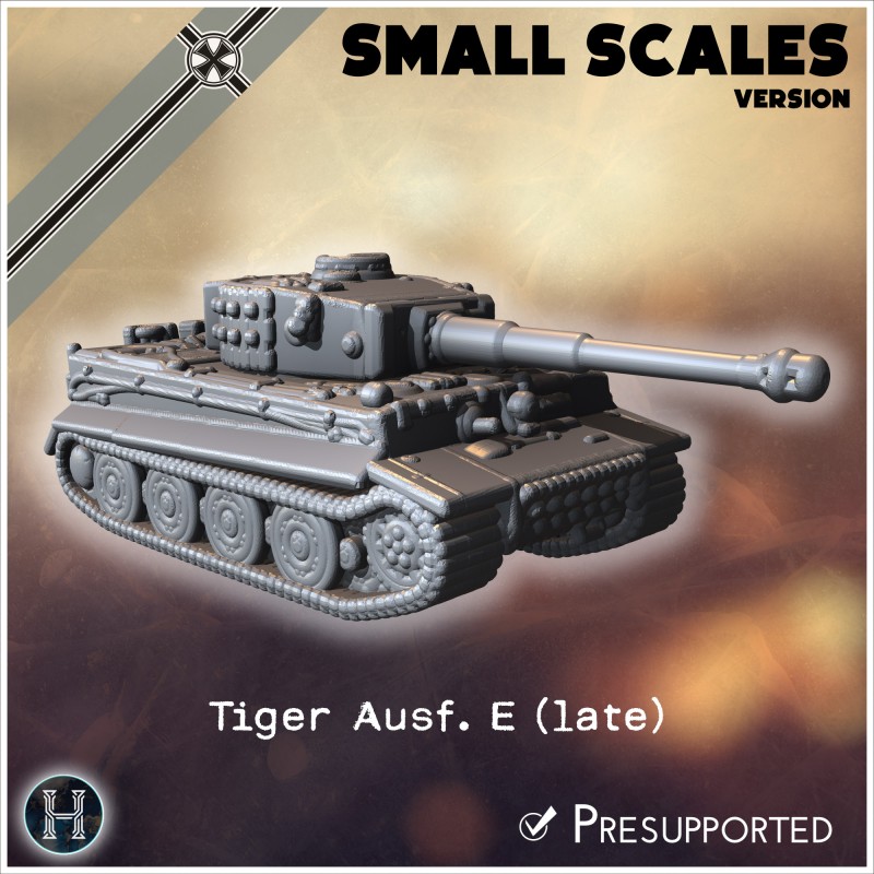 Panzer VI Tiger Ausf. E 1944 (fin... - STL 3D | Hartolia Miniatures