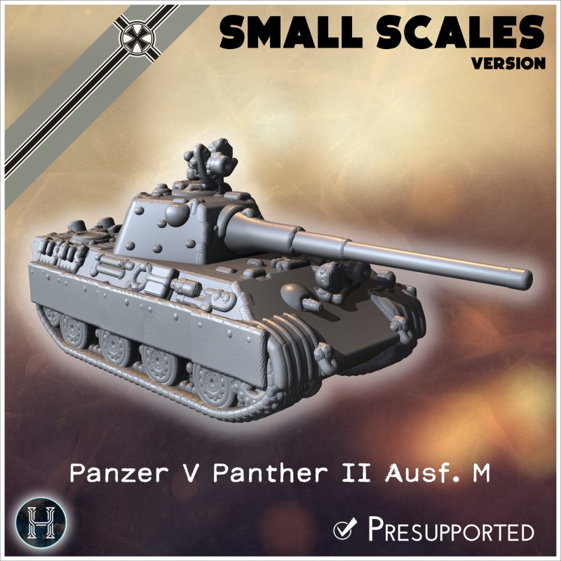 Panzer V Panther II Ausf. M with... - 3D STL | Hartolia Miniatures