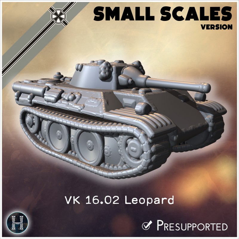 VK 16.02 Leopard (small scales version) - 3D STL | Hartolia Miniatures