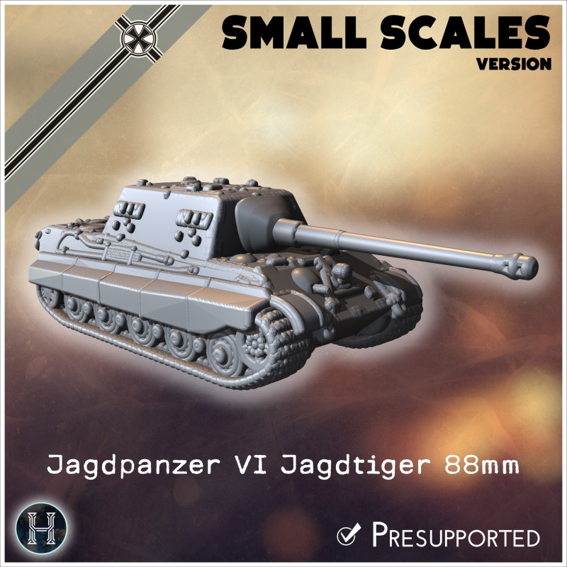 Jagdpanzer VI Jagdtiger 88mm Pak... - 3D STL | Hartolia Miniatures