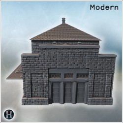 Long rectangular brick building... - 3D STL | Hartolia Miniatures