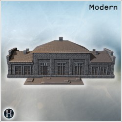 Long rectangular brick building... - 3D STL | Hartolia Miniatures