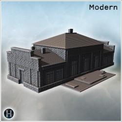 Long rectangular brick building... - 3D STL | Hartolia Miniatures