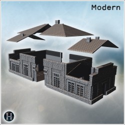 Long rectangular brick building... - 3D STL | Hartolia Miniatures