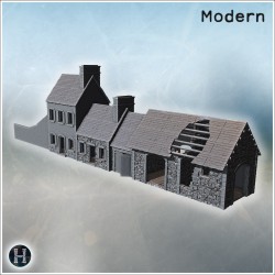 Alignement maison rurale et grange... - STL 3D | Hartolia Miniatures