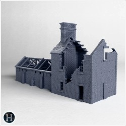 Two storey masonry structure... - 3D STL | Hartolia Miniatures