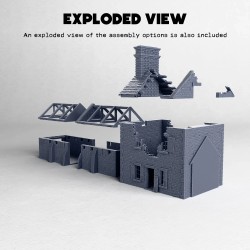 Two storey masonry structure... - 3D STL | Hartolia Miniatures