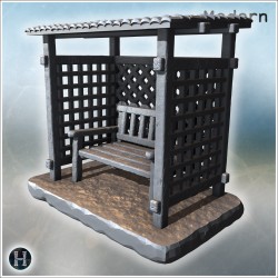 Abris de jardin ombragé aux parois... - STL 3D | Hartolia Miniatures