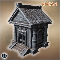 Small temple with carved wooden... - 3D STL | Hartolia Miniatures