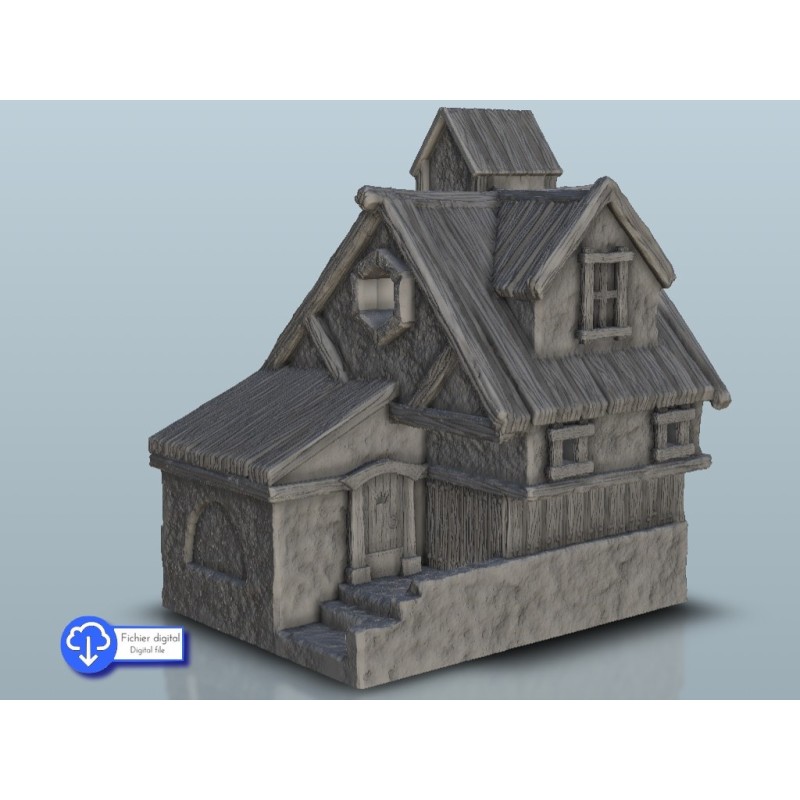 Medieval house - 3D STL File Medieval | Hartolia Miniatures