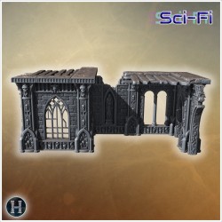 Gothic wall with macabre skull... - 3D STL | Hartolia Miniatures