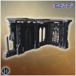 Mur gothique avec sculptures de... - STL 3D | Hartolia Miniatures