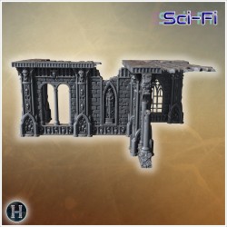 Mur gothique avec sculptures de... - STL 3D | Hartolia Miniatures
