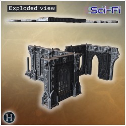 Mur gothique avec sculptures de... - STL 3D | Hartolia Miniatures