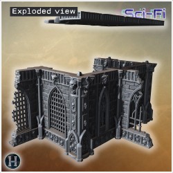 Mur de fortification gothique avec... - STL 3D | Hartolia Miniatures