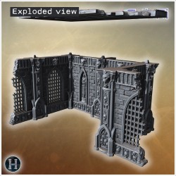 Mur de fortification gothique avec... - STL 3D | Hartolia Miniatures