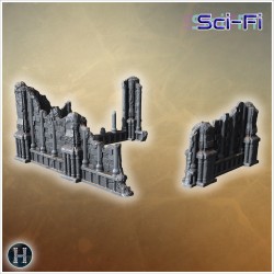 Broken low stone walls and... - 3D STL | Hartolia Miniatures