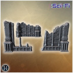Broken low stone walls and... - 3D STL | Hartolia Miniatures