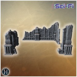 Broken low stone walls and... - 3D STL | Hartolia Miniatures