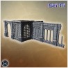Long ruined stone wall with barred... - 3D STL | Hartolia Miniatures