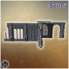 Long ruined stone wall with barred... - 3D STL | Hartolia Miniatures