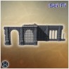 Long ruined stone wall with barred... - 3D STL | Hartolia Miniatures