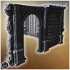 Long ruined stone wall with barred... - 3D STL | Hartolia Miniatures