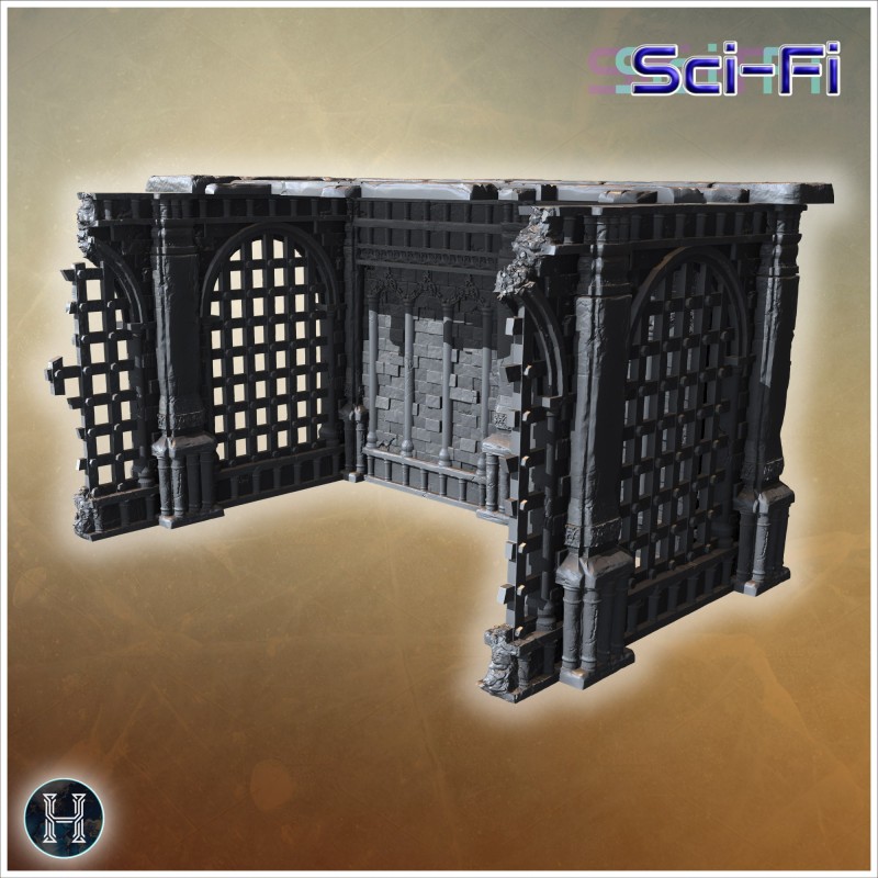 Large stone wall section featuring... - 3D STL | Hartolia Miniatures
