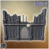 Ruined stone wall with large iron... - 3D STL | Hartolia Miniatures
