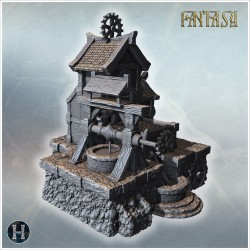 Moulin à eau médiéval complexe avec... - STL 3D | Hartolia Miniatures