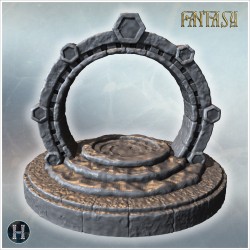 Ancient circular portal with... - 3D STL | Hartolia Miniatures