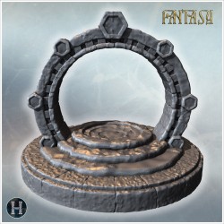 Ancient circular portal with... - 3D STL | Hartolia Miniatures