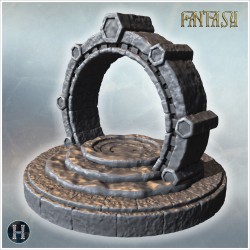 Ancient circular portal with... - 3D STL | Hartolia Miniatures
