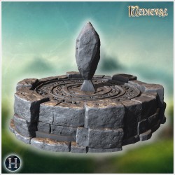 Ancient stone altar with floating... - 3D STL | Hartolia Miniatures
