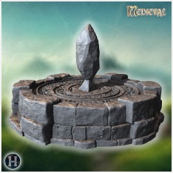 Ancient stone altar with floating... - 3D STL | Hartolia Miniatures