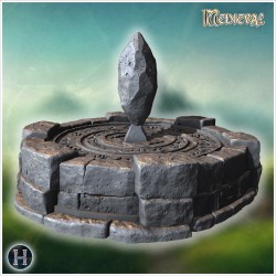 Ancient stone altar with floating... - 3D STL | Hartolia Miniatures