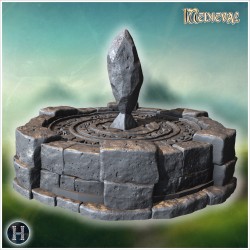 Ancient stone altar with floating... - 3D STL | Hartolia Miniatures